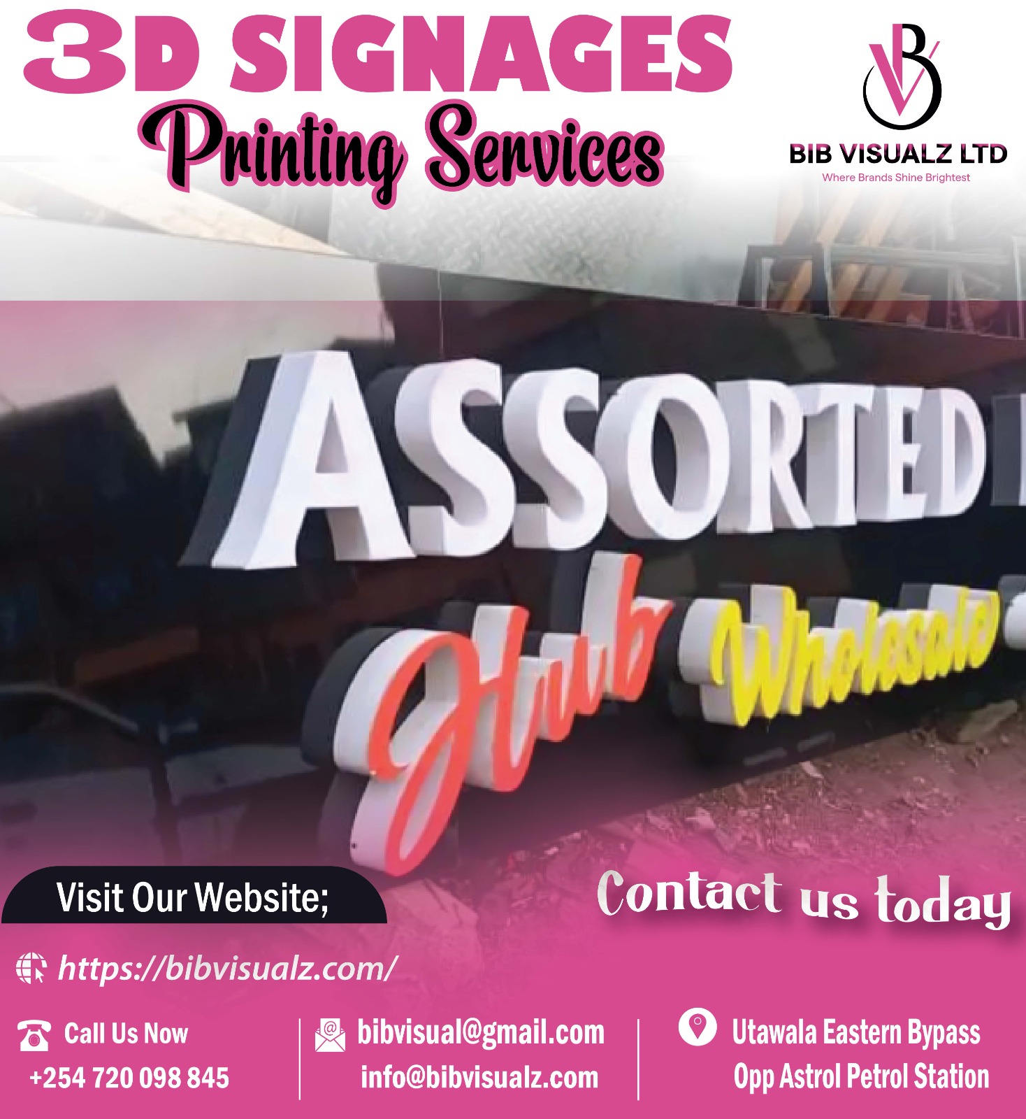 The Art of Signage: From 2D to 3D Signage in Kenya